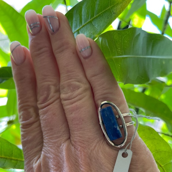 Lapis Lazio sterling silver ring - Picture 3 of 13